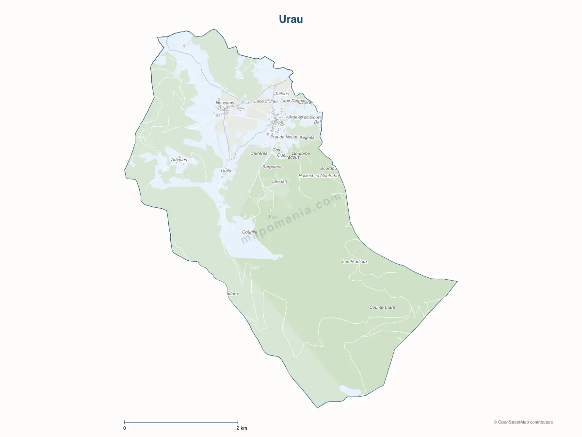 Carte de Urau à personnaliser