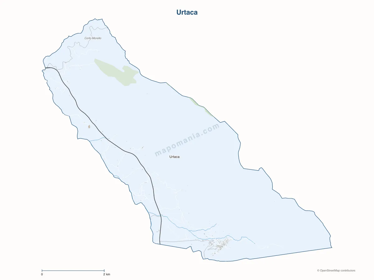 Carte de Urtaca à personnaliser