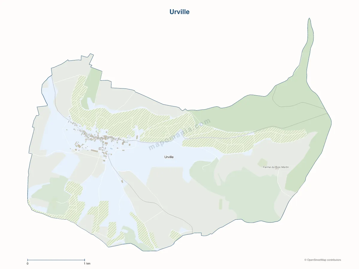 Carte de Urville à personnaliser