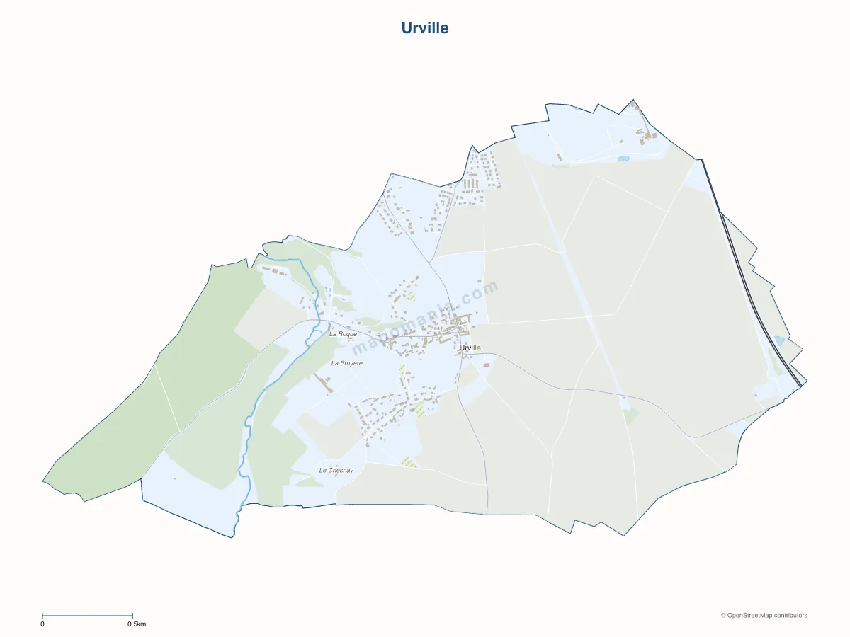 Carte de Urville à personnaliser