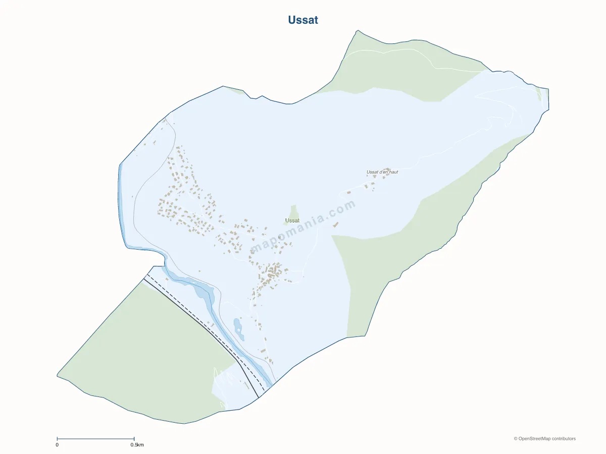 Carte de Ussat à personnaliser