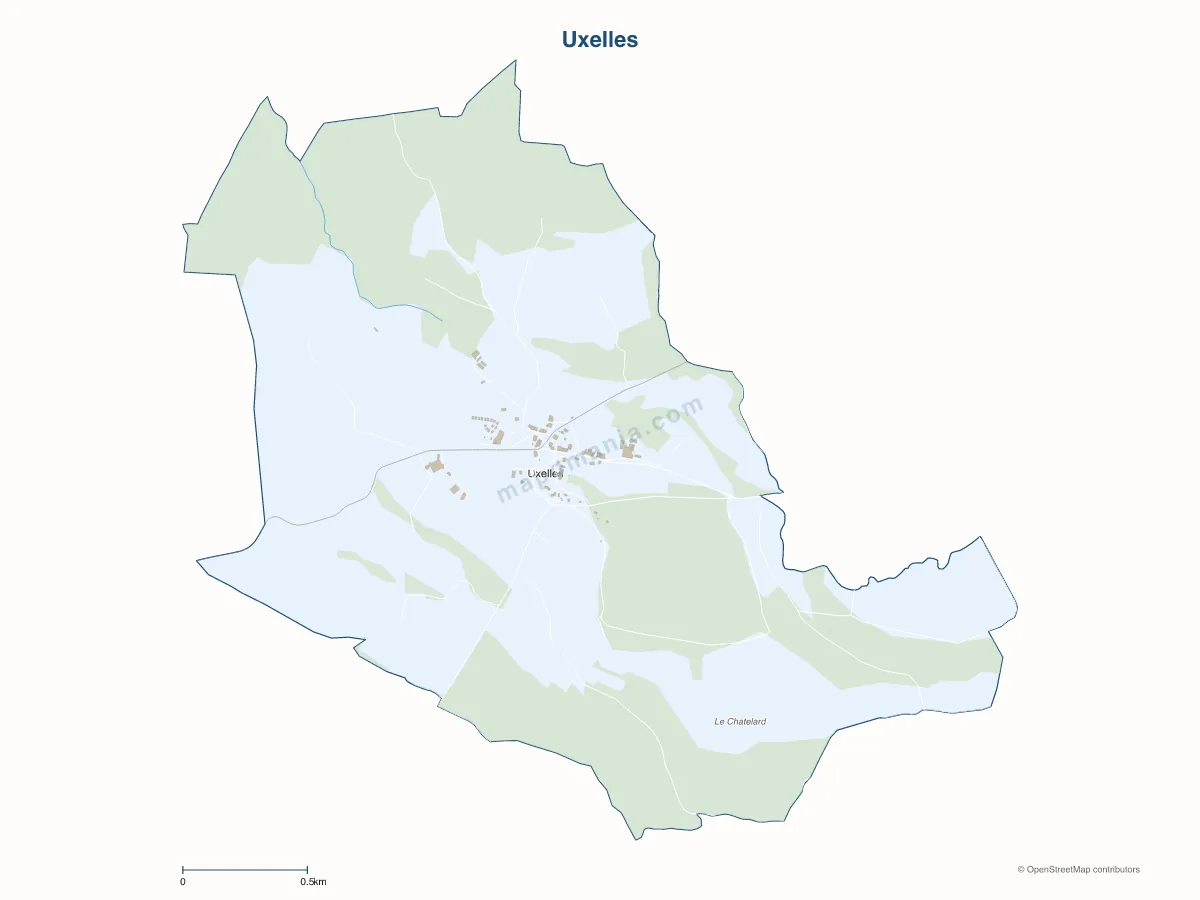 Carte de Uxelles à personnaliser
