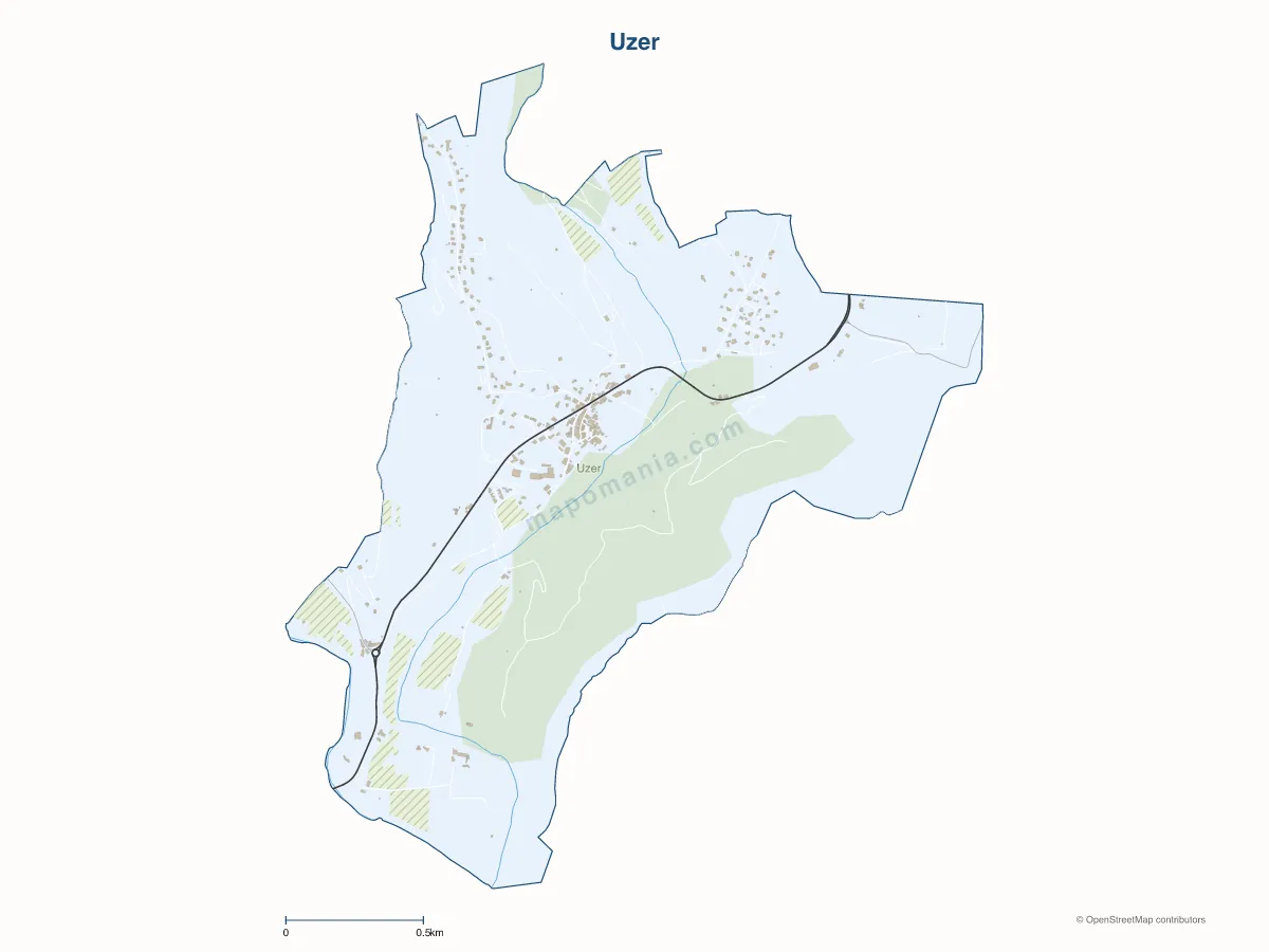 Carte de Uzer à personnaliser