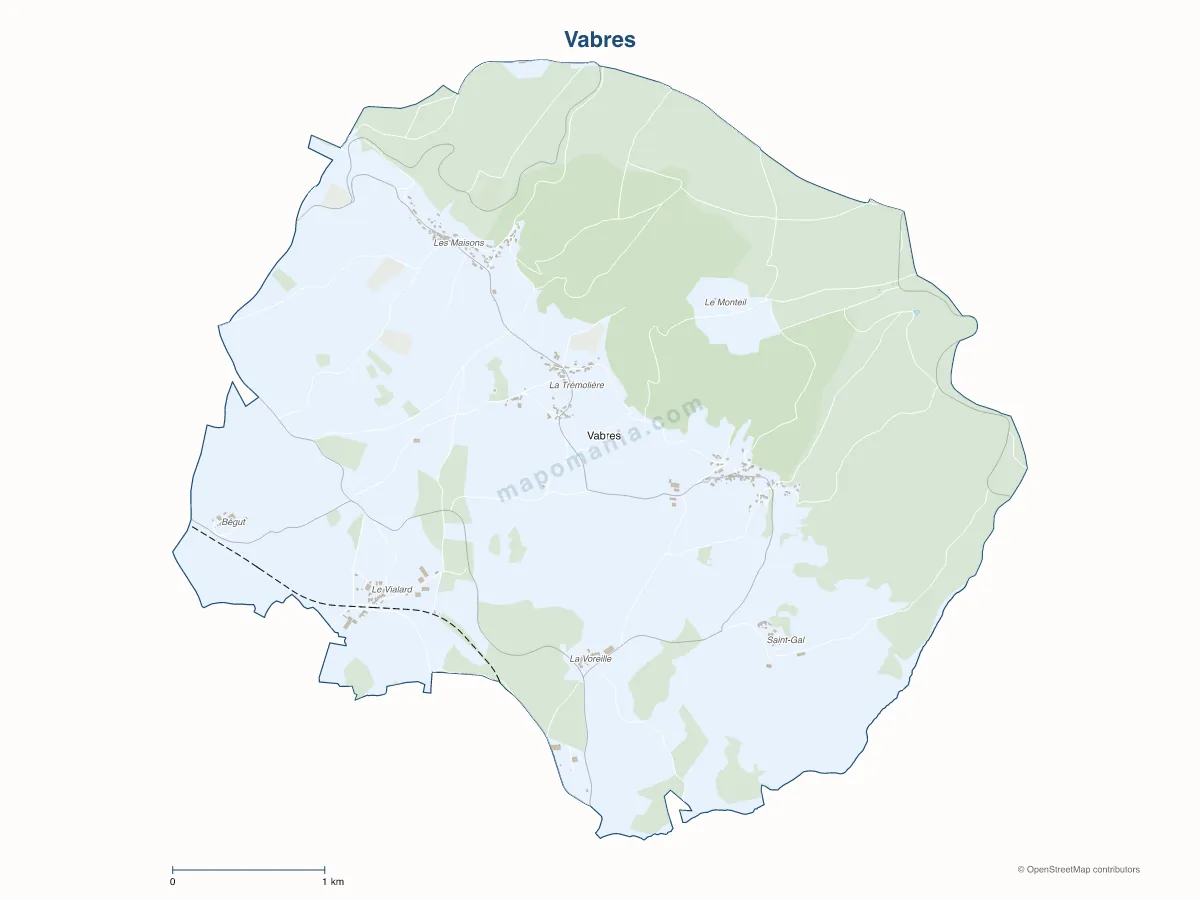 Carte de Vabres à personnaliser