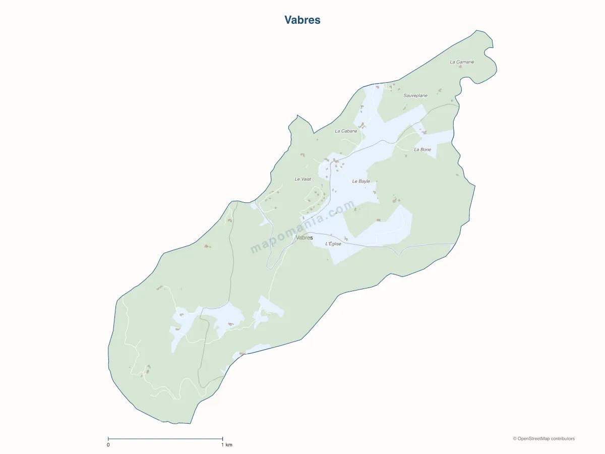 Carte de Vabres à personnaliser