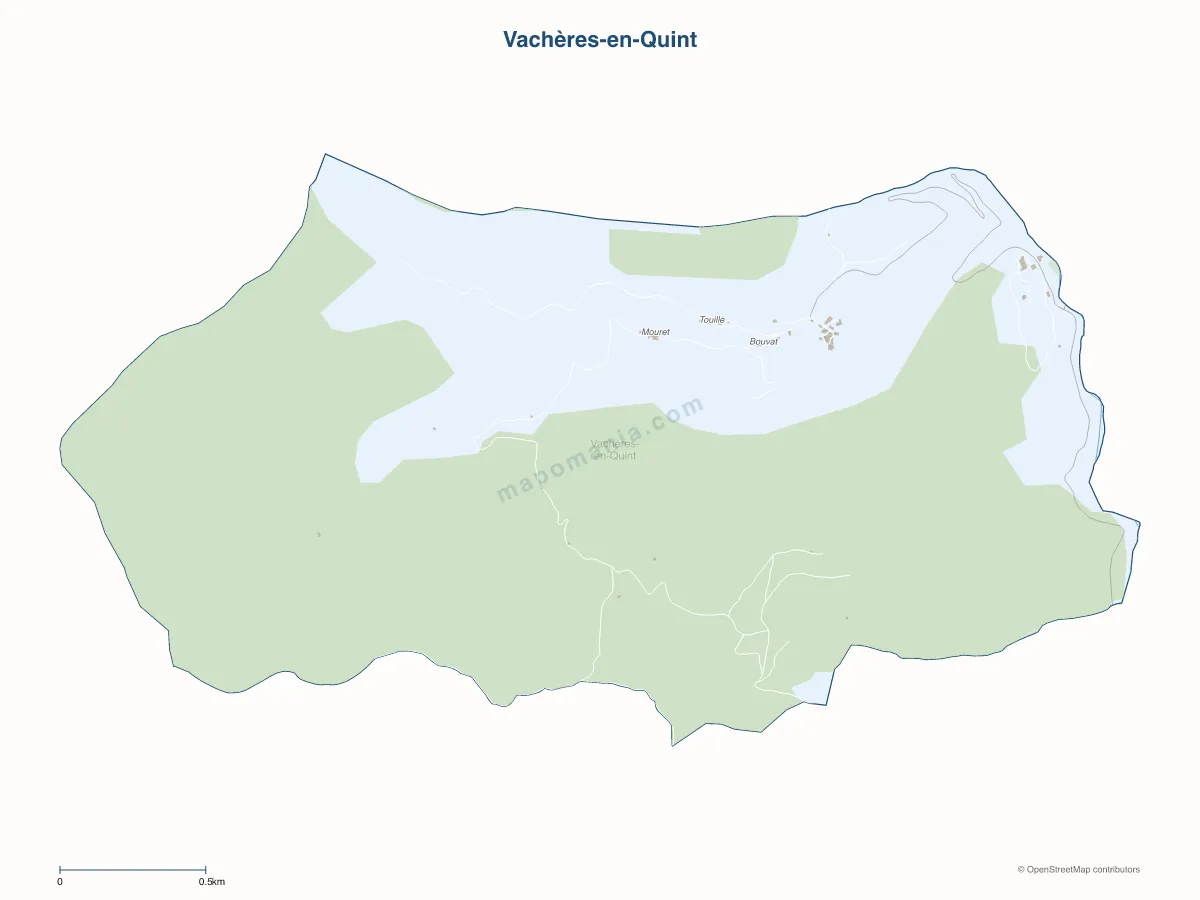 Carte de Vachères-en-Quint à personnaliser
