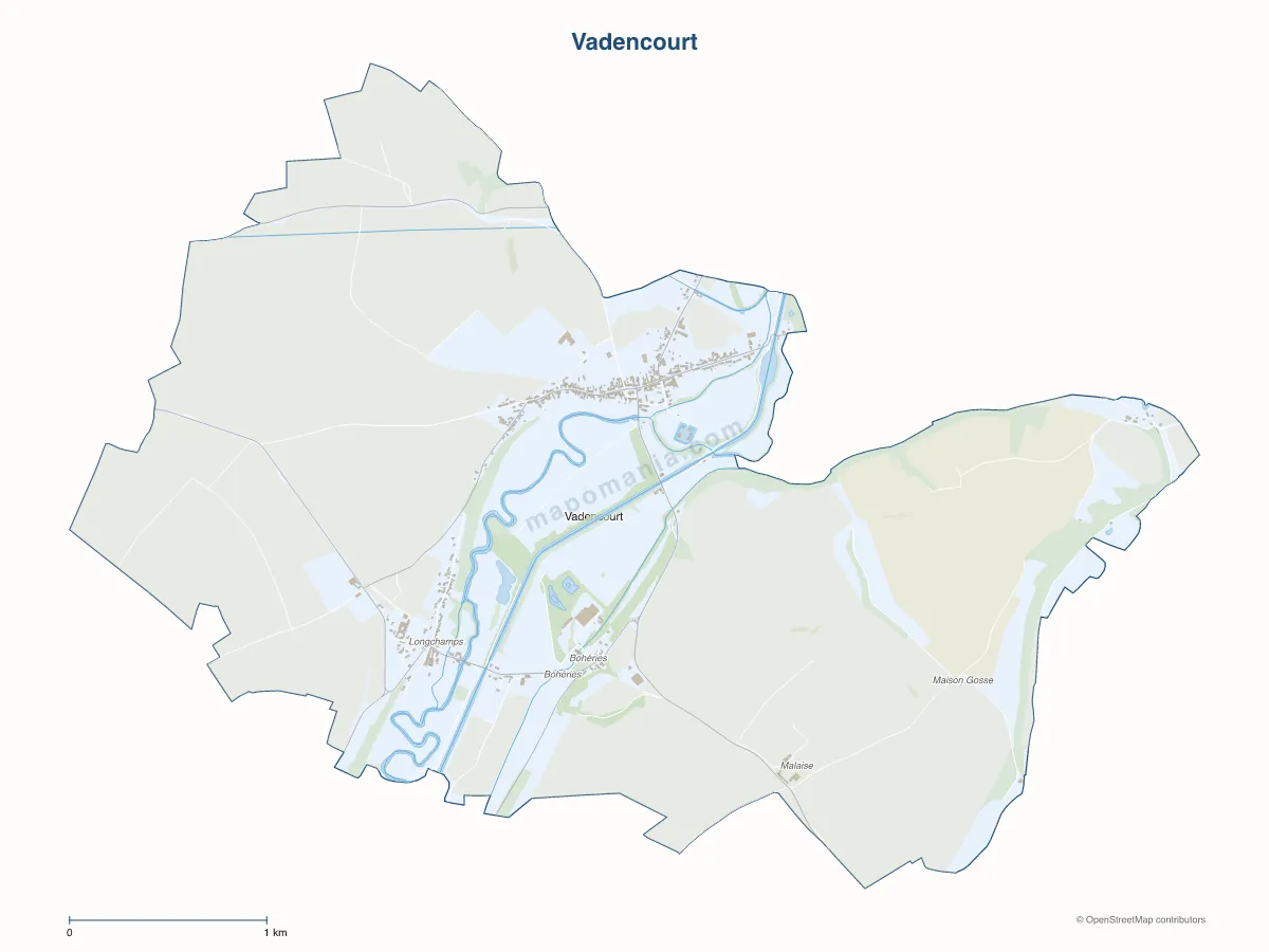 Carte de Vadencourt à personnaliser