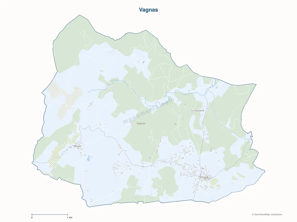 Carte de Vagnas à personnaliser