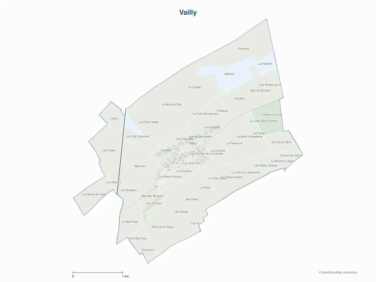 Carte de Vailly à personnaliser