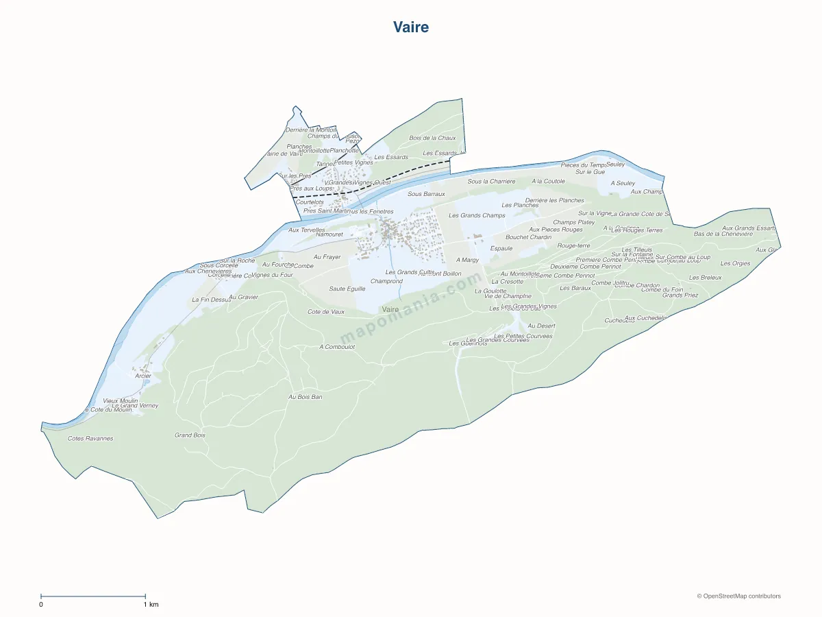 Carte de Vaire à personnaliser