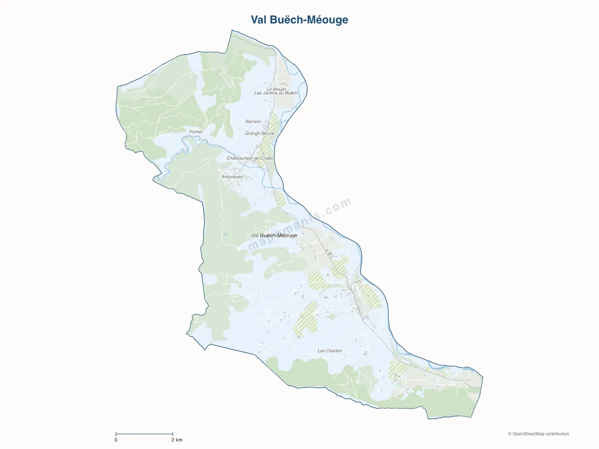 Carte de Val Buëch-Méouge à personnaliser