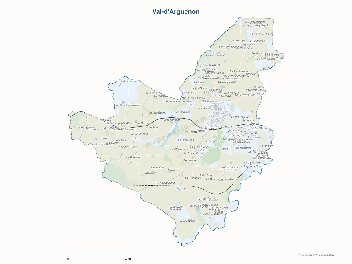 Carte de Val-d'Arguenon à personnaliser