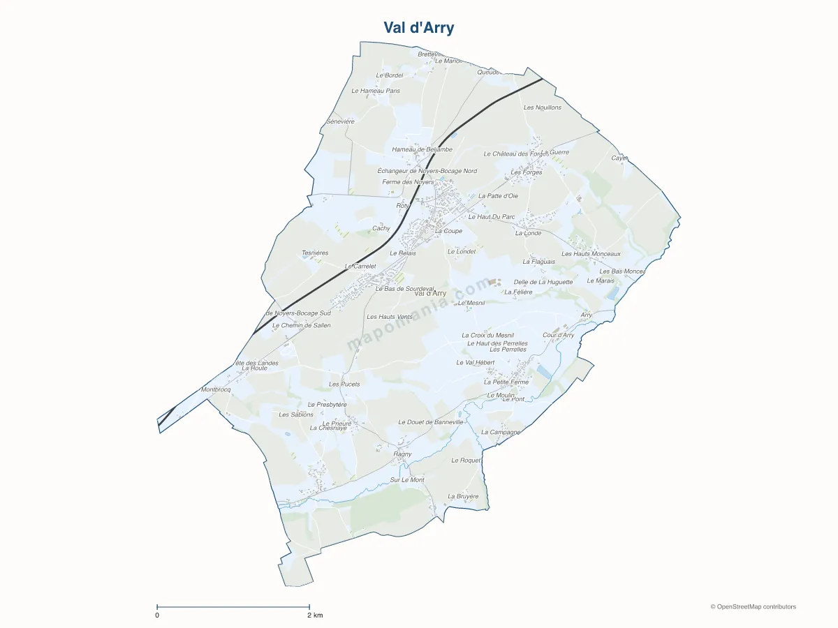 Carte de Val d'Arry à personnaliser