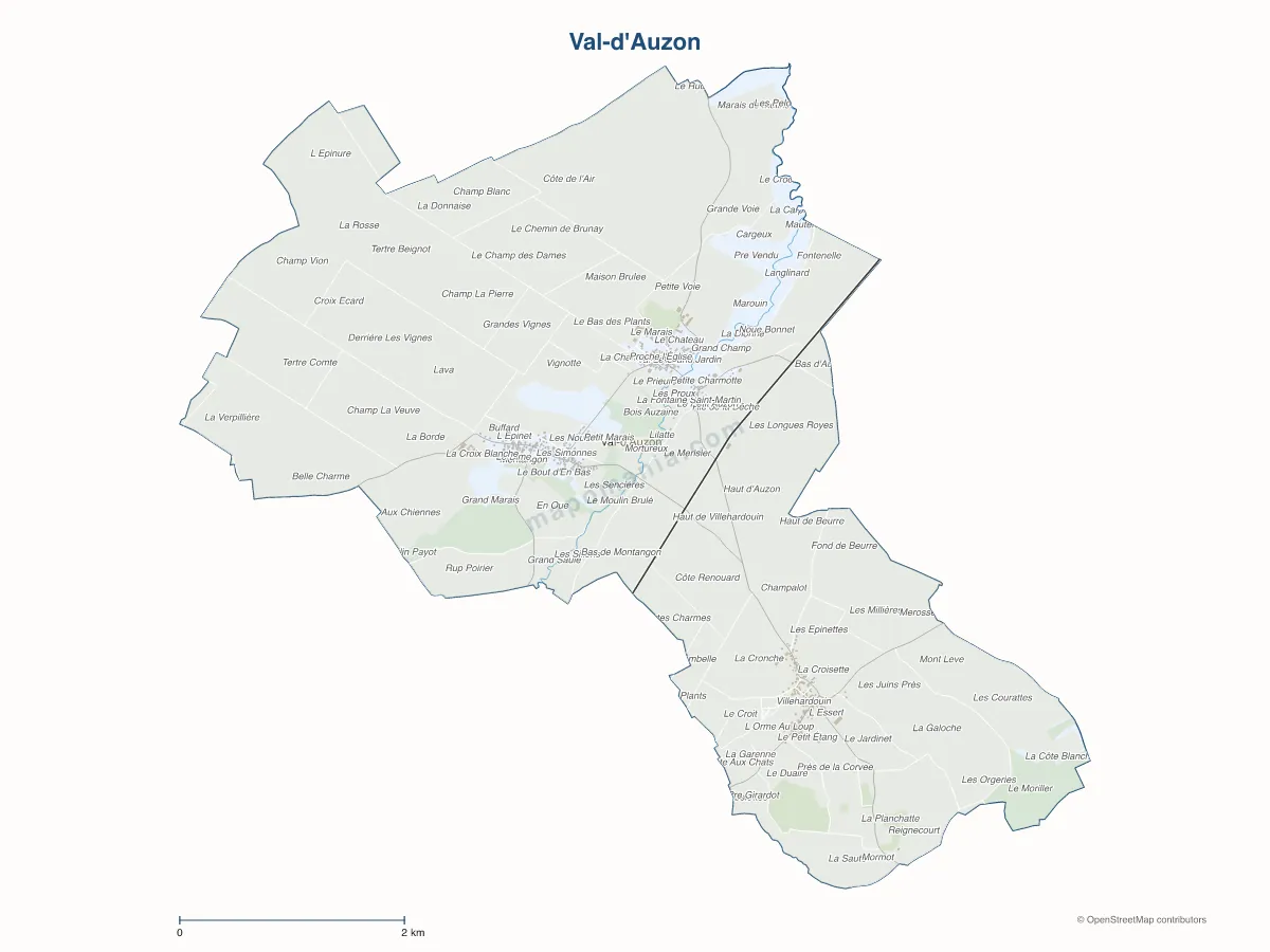 Carte de Val-d'Auzon à personnaliser