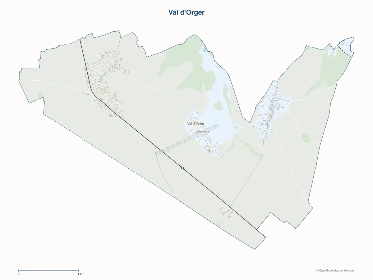 Carte de Val d'Orger à personnaliser