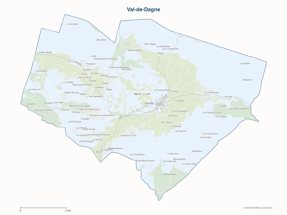 Carte de Val-de-Dagne à personnaliser