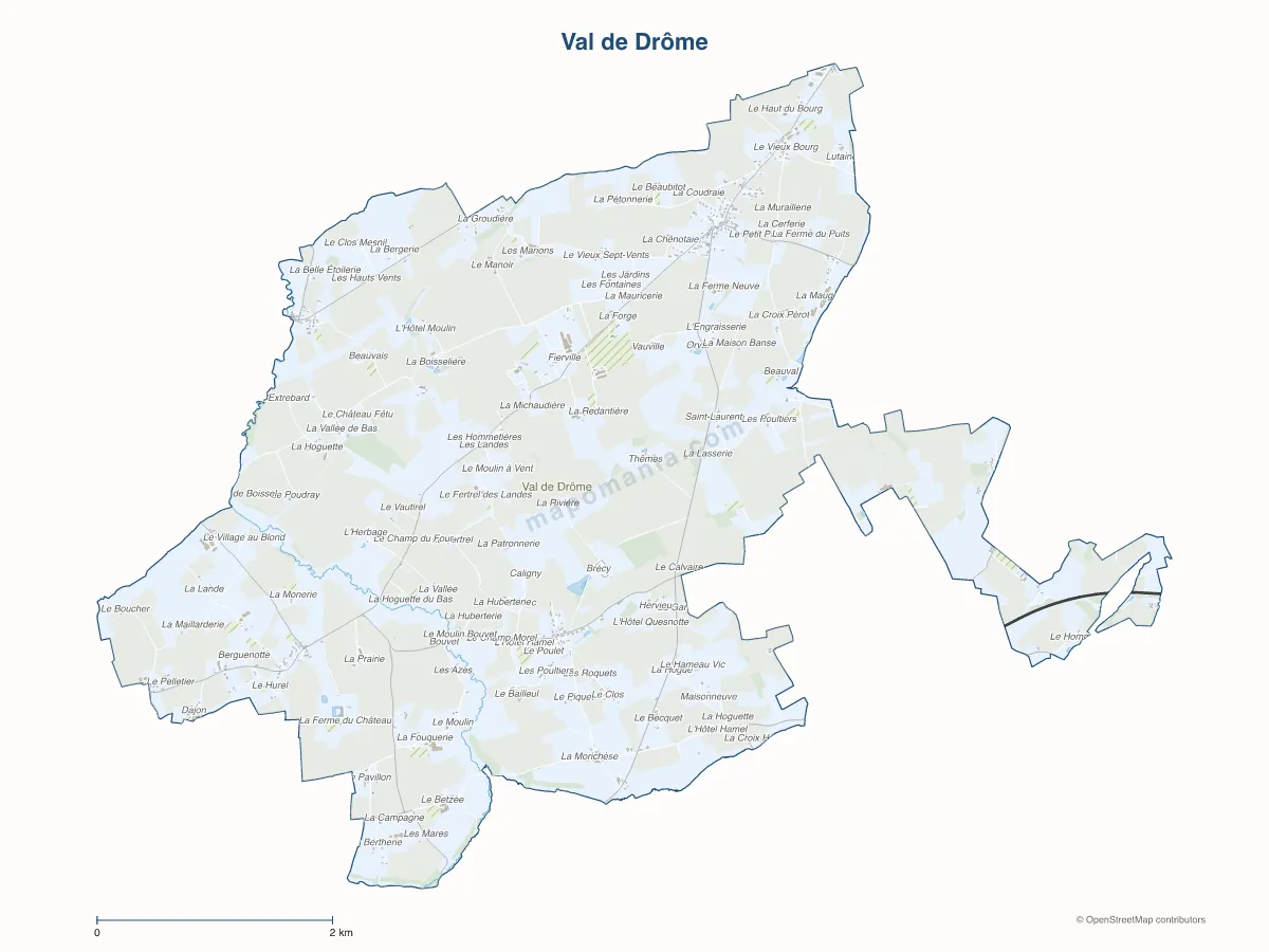 Carte de Val de Drôme à personnaliser
