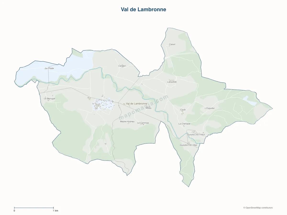 Carte de Val de Lambronne à personnaliser