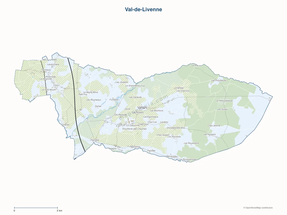 Carte de Val-de-Livenne à personnaliser