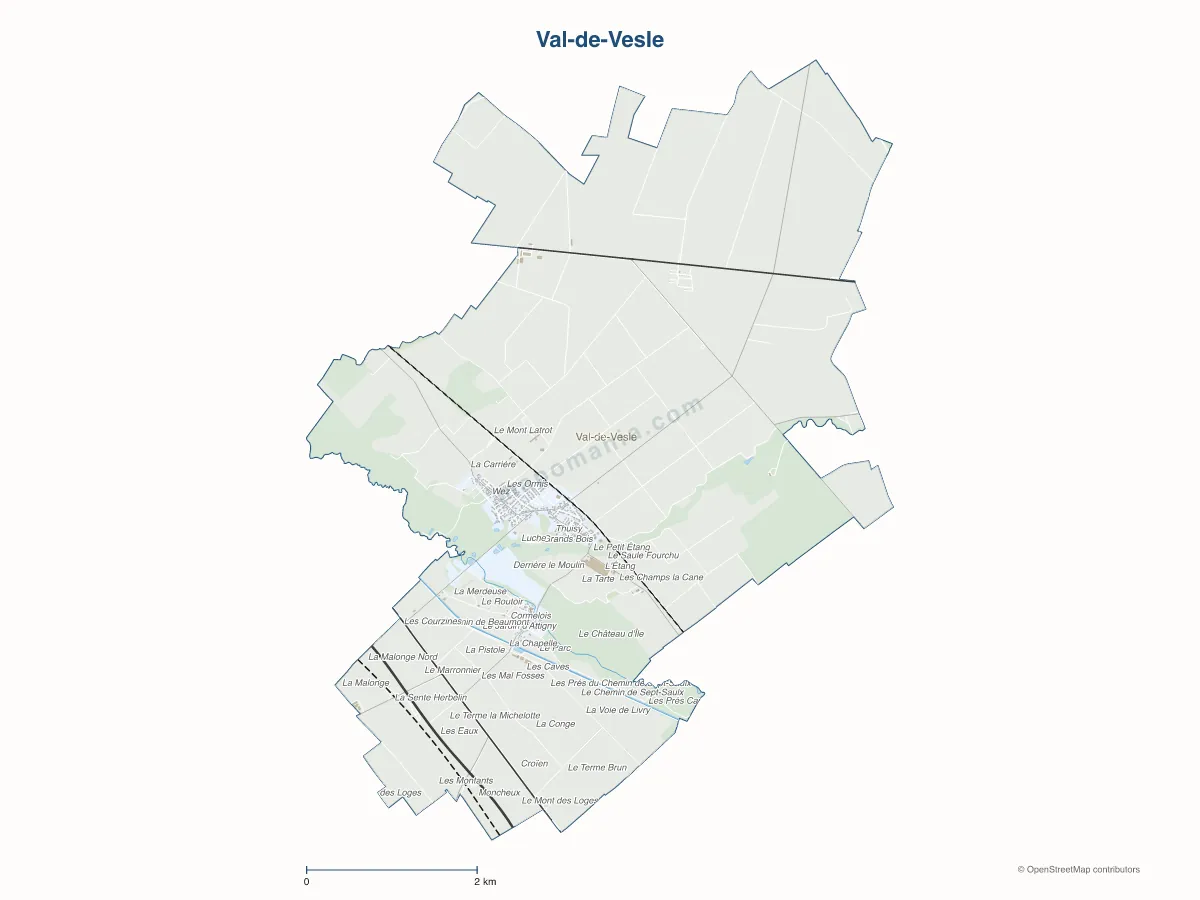 Carte de Val-de-Vesle à personnaliser