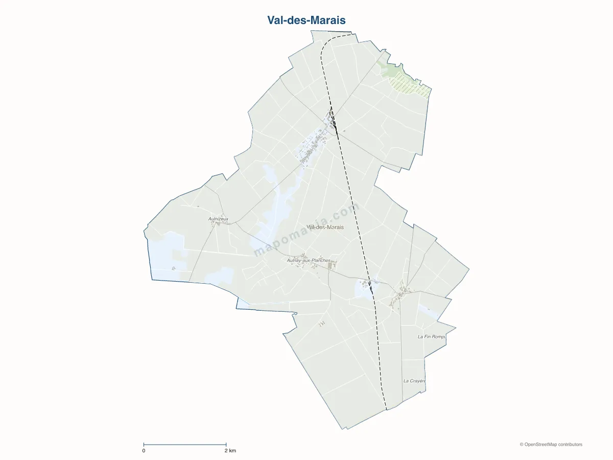 Carte de Val-des-Marais à personnaliser