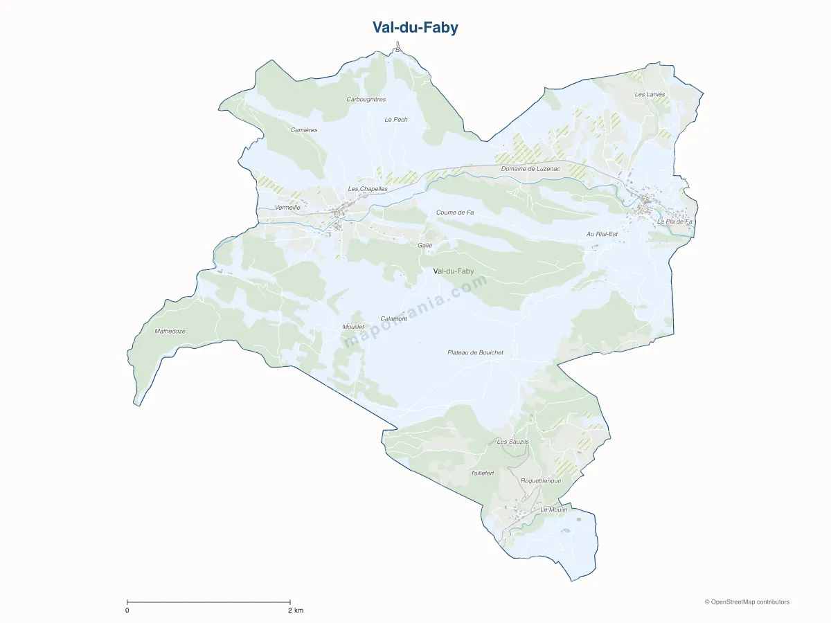 Carte de Val-du-Faby à personnaliser
