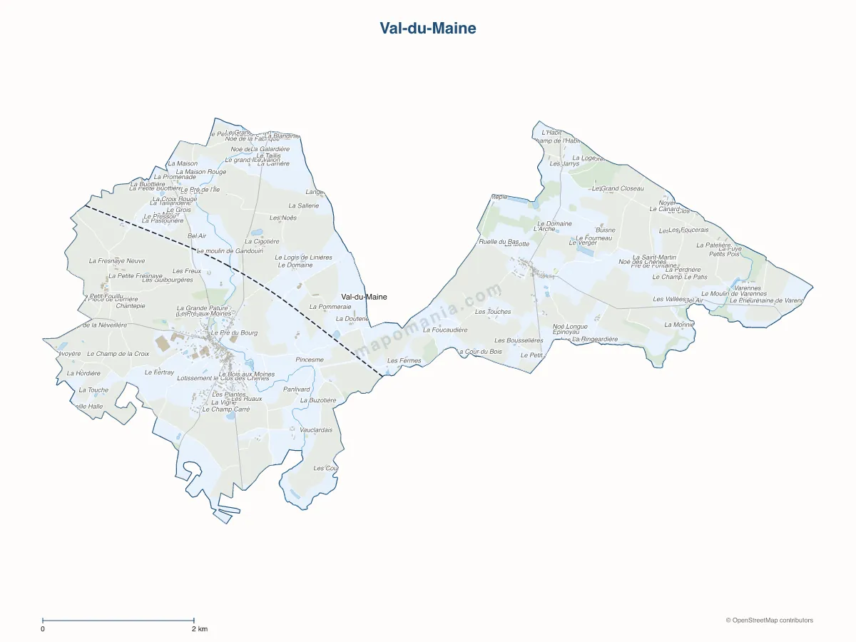 Carte de Val-du-Maine à personnaliser
