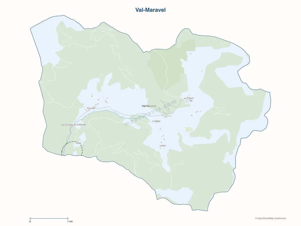 Carte de Val-Maravel à personnaliser