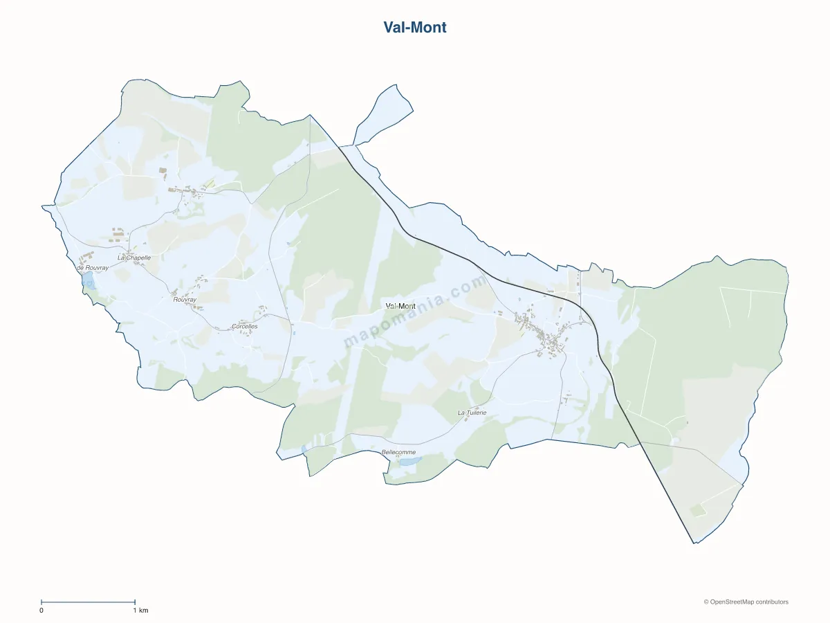 Carte de Val-Mont à personnaliser