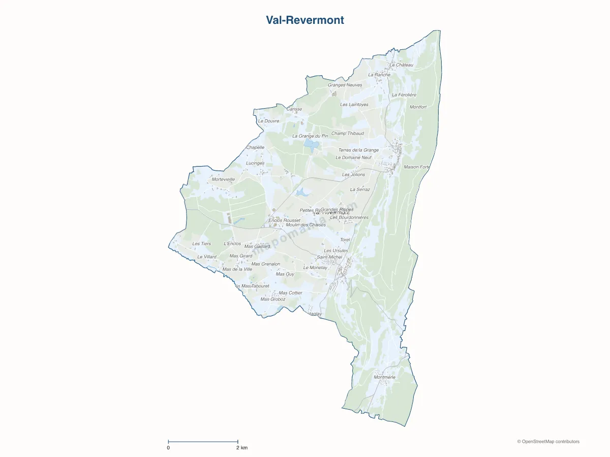 Carte de Val-Revermont à personnaliser