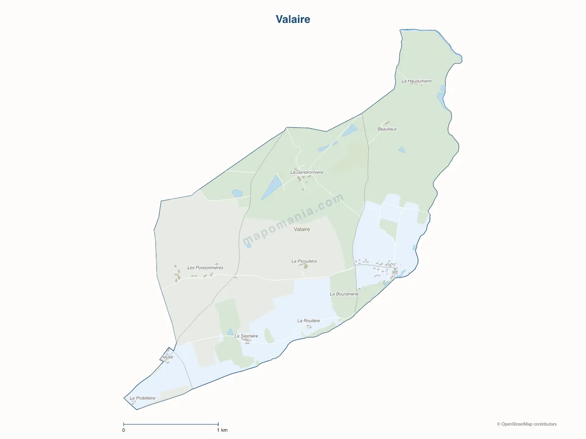 Carte de Valaire à personnaliser