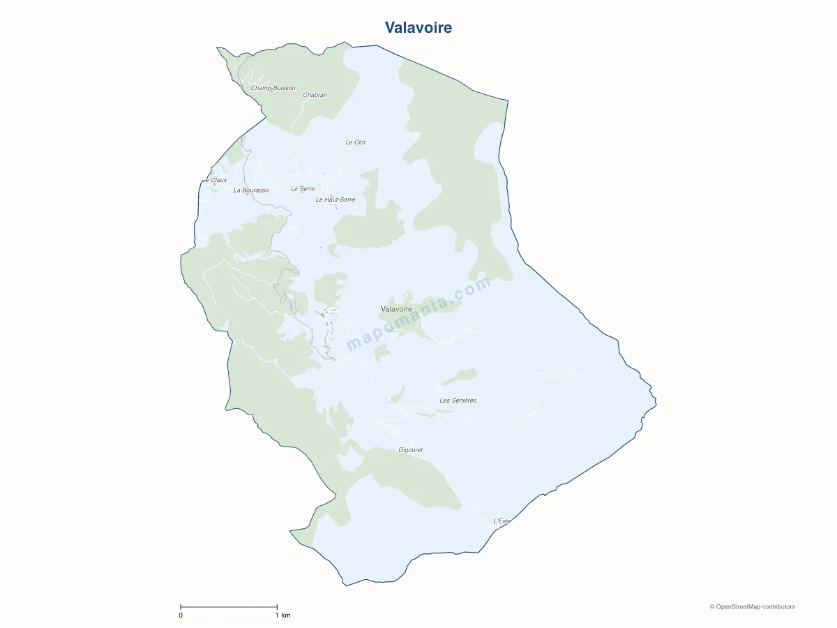 Carte de Valavoire à personnaliser