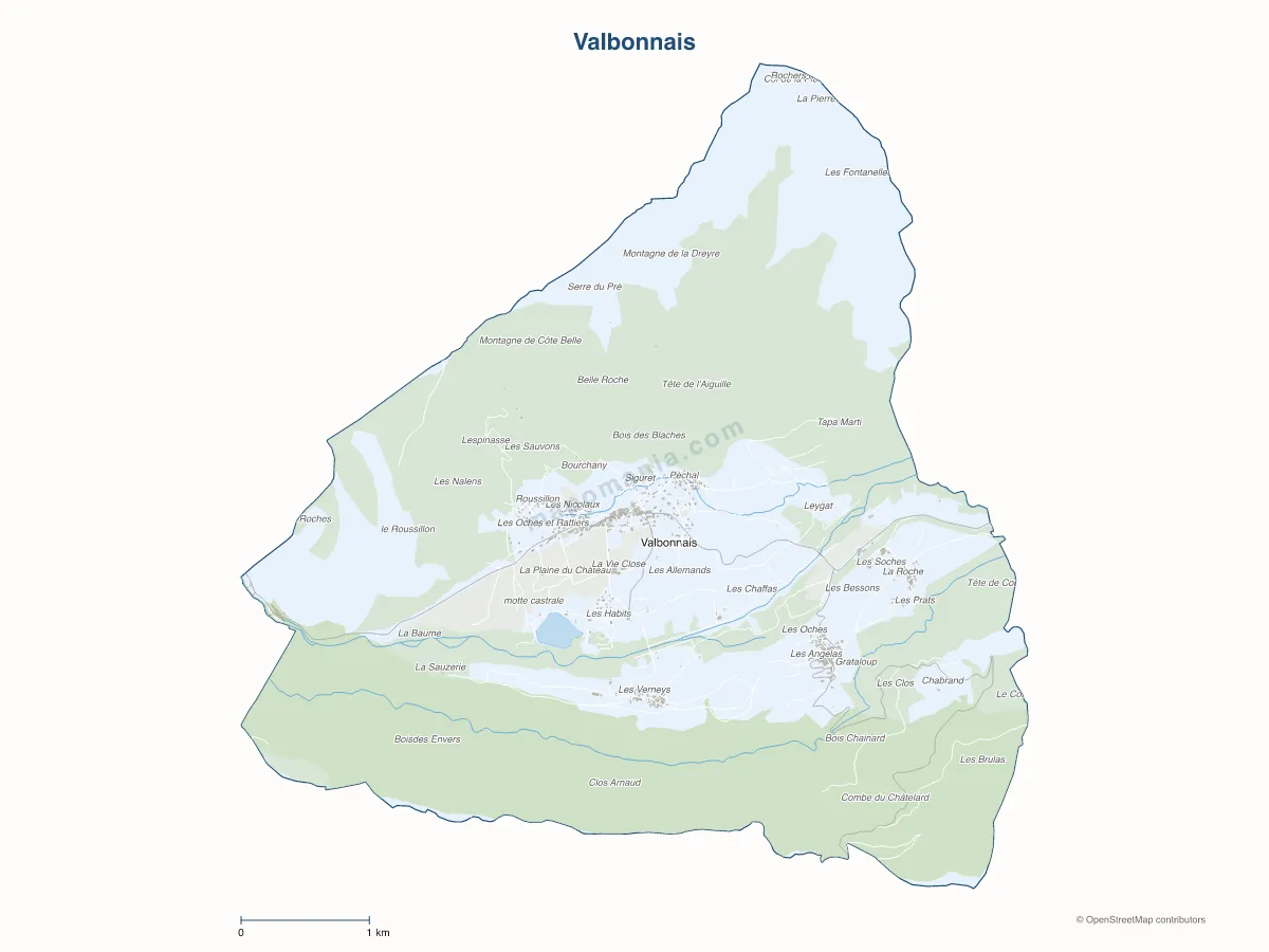 Carte de Valbonnais à personnaliser