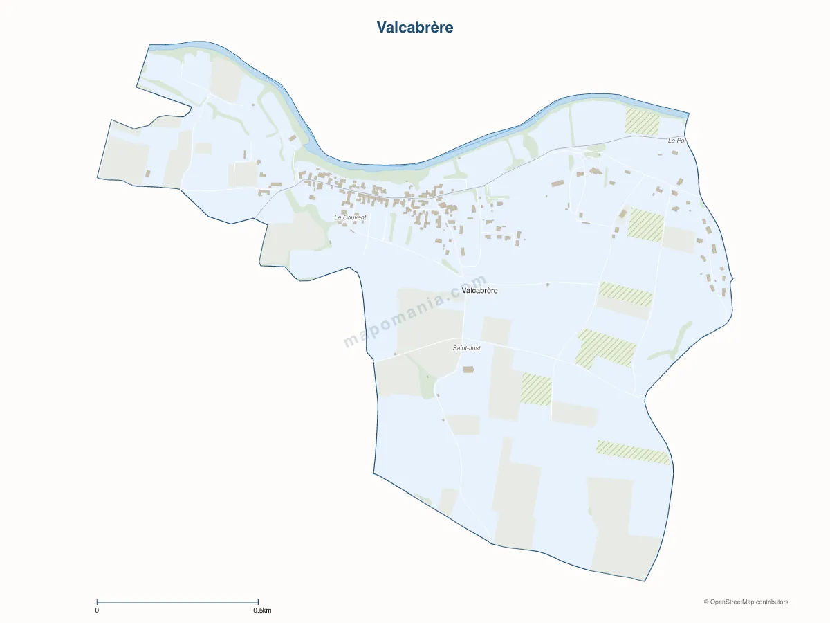 Carte de Valcabrère à personnaliser