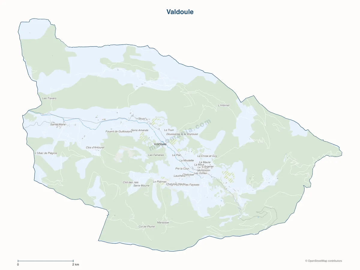Carte de Valdoule à personnaliser