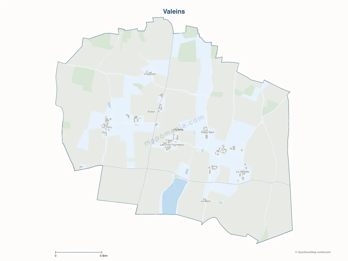 Carte de Valeins à personnaliser