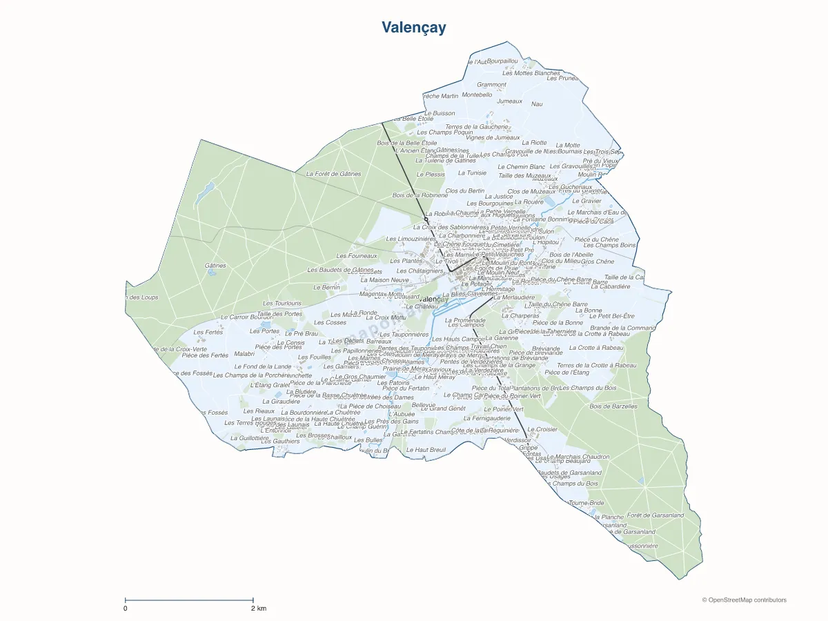 Carte de Valençay à personnaliser