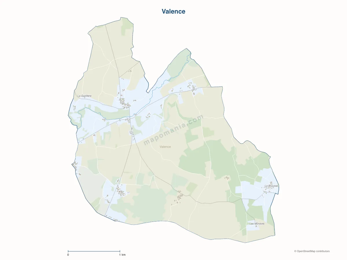 Carte de Valence à personnaliser