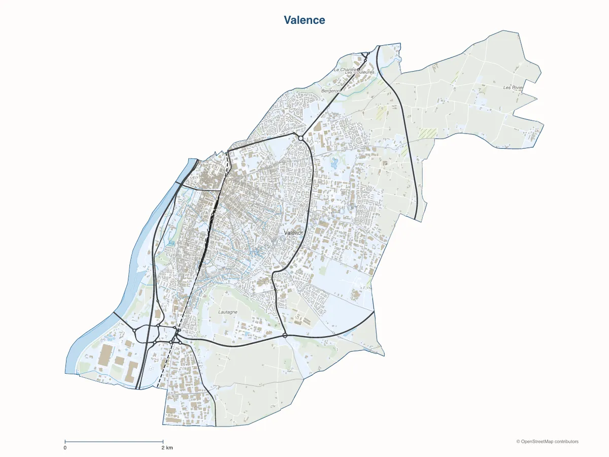 Carte de Valence à personnaliser