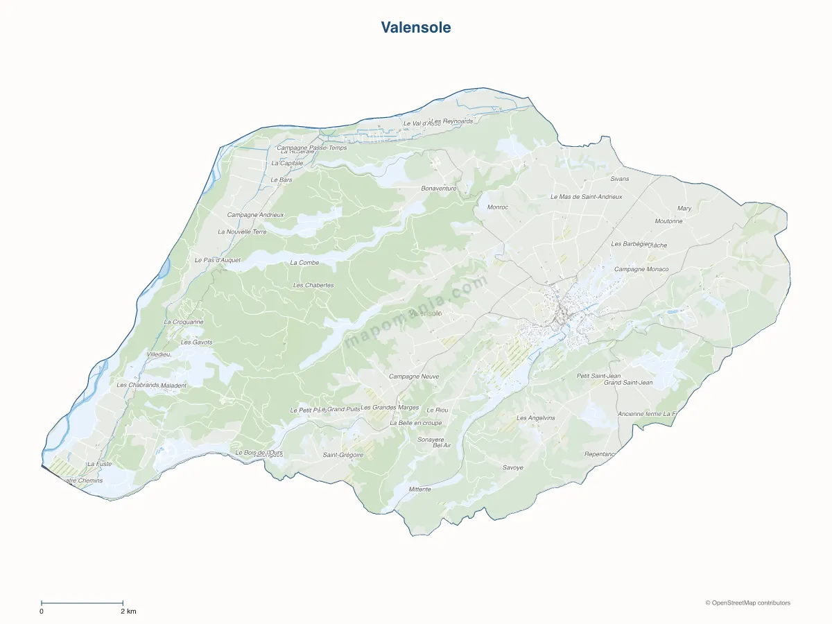 Carte de Valensole à personnaliser