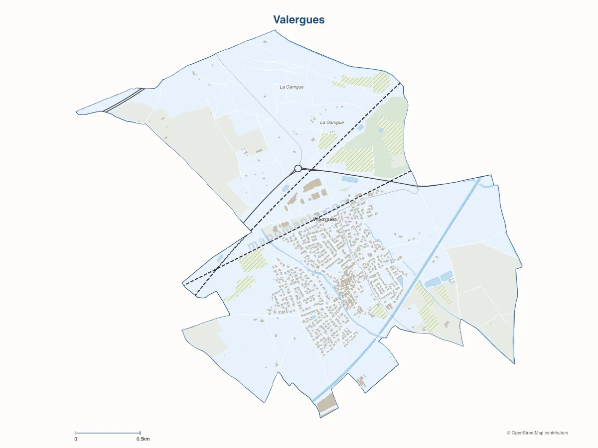 Carte de Valergues à personnaliser