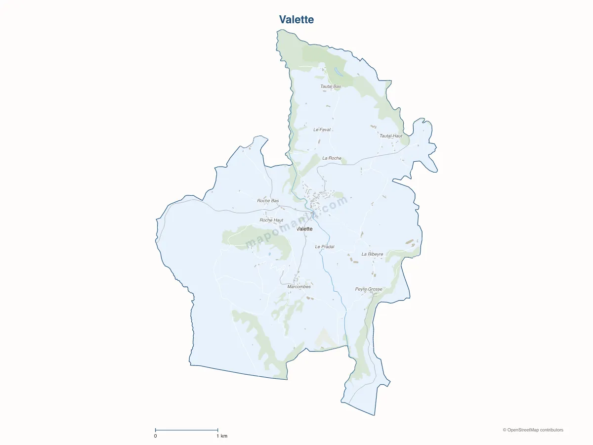 Carte de Valette à personnaliser