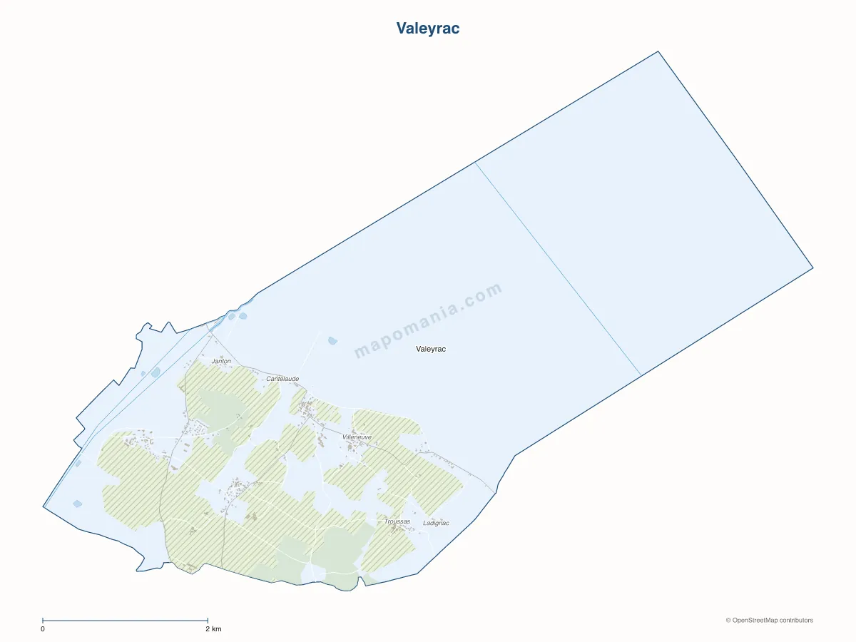 Carte de Valeyrac à personnaliser