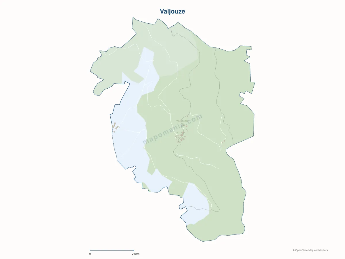 Carte de Valjouze à personnaliser