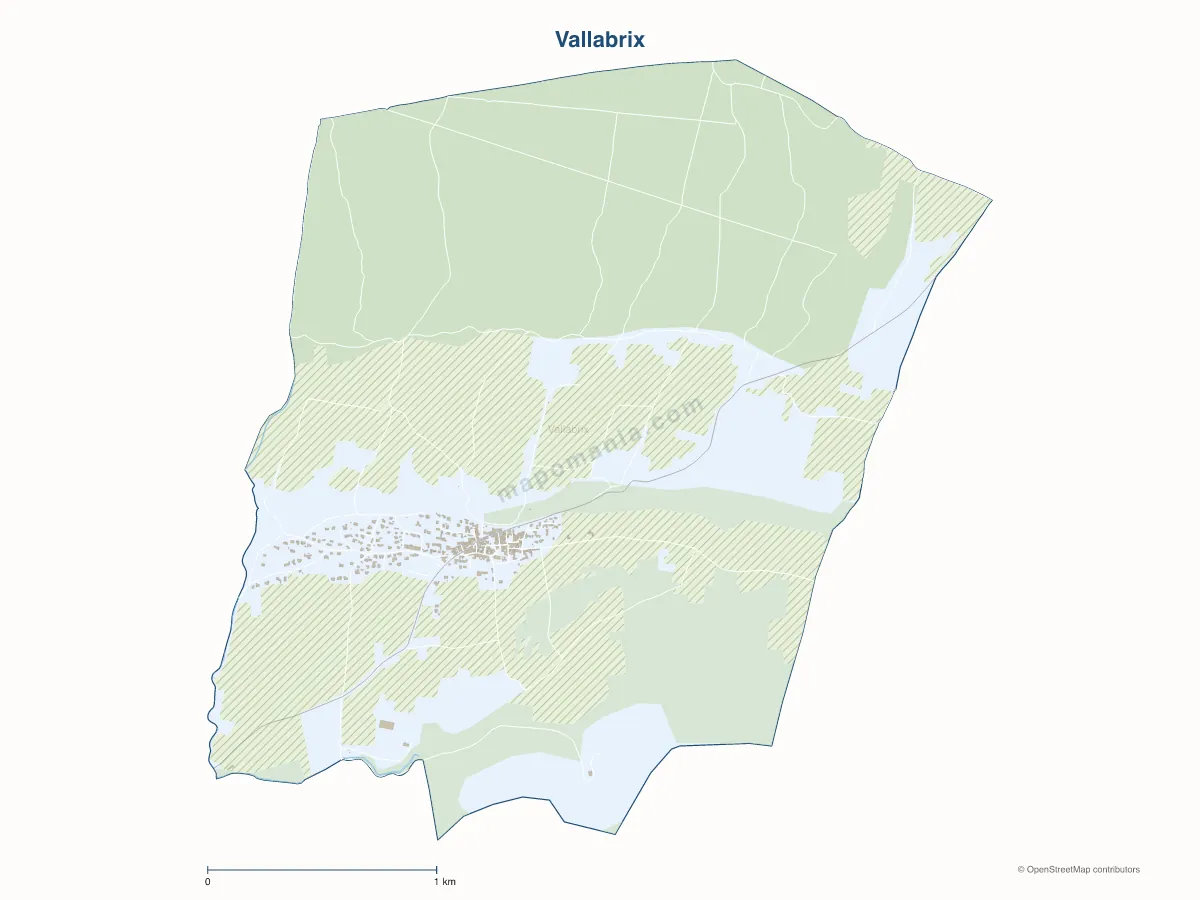 Carte de Vallabrix à personnaliser