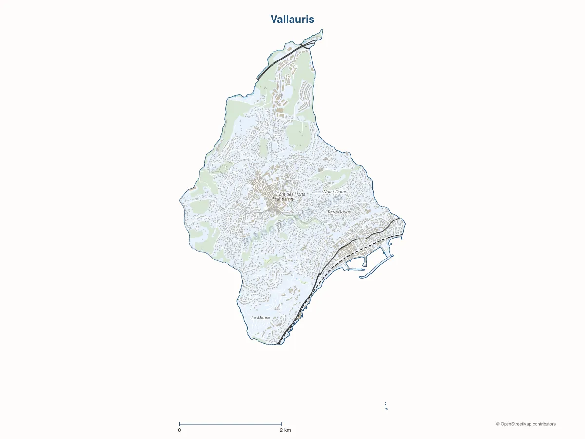 Carte de Vallauris à personnaliser