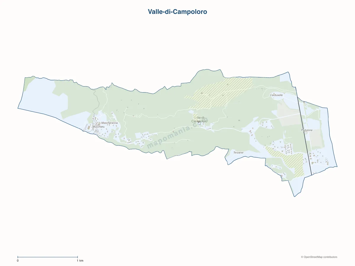 Carte de Valle-di-Campoloro à personnaliser