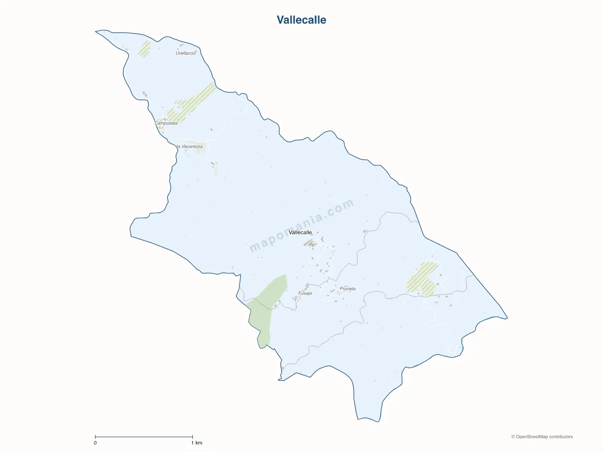 Carte de Vallecalle à personnaliser