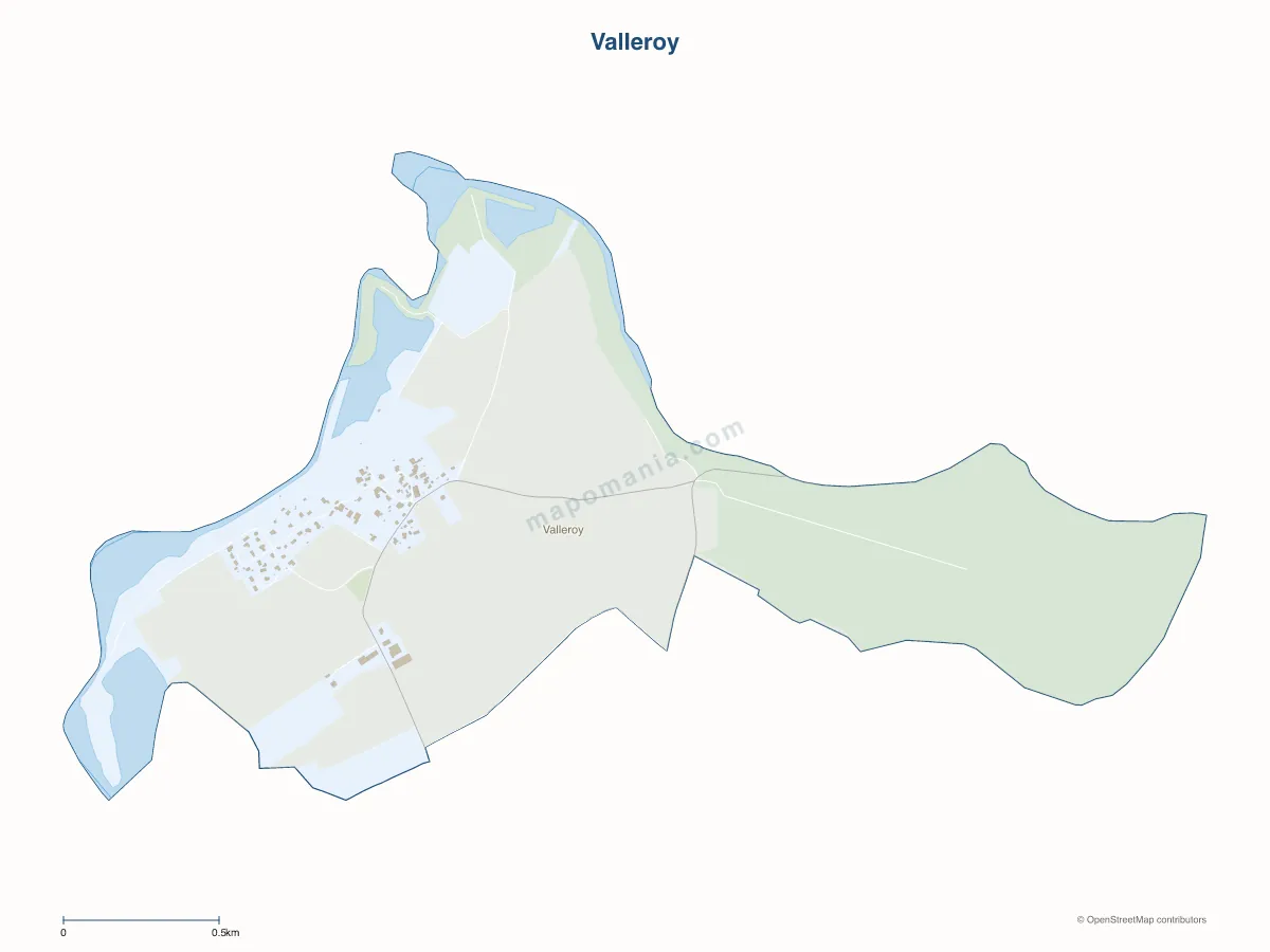 Carte de Valleroy à personnaliser