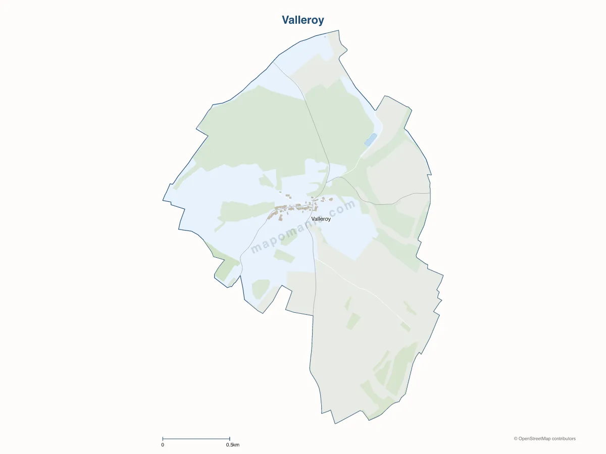 Carte de Valleroy à personnaliser